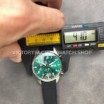 BLS Factory IWC Pilot Chronograph IW388103 41mm Steel Rubber Strap Arabic Numerals Green Dial (3) BLS Factory IWC Pilot Chronograph IW388103 41mm Steel Rubber Strap Arabic Numerals Green Dial