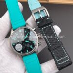 BLS Factory IWC Pilot Chronograph IW388108 41mm Titanium Rubber Strap Blue Arabic Numerals Black Dial (2) BLS Factory IWC Pilot Chronograph IW388108 41mm Titanium Rubber Strap Blue Arabic Numerals Black Dial