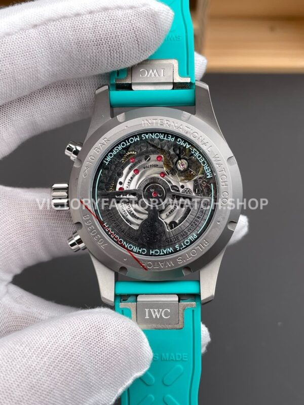 BLS Factory IWC Pilot Chronograph IW388108 41mm Titanium Rubber Strap Blue Arabic Numerals Black Dial (4) BLS Factory IWC Pilot Chronograph IW388108 41mm Titanium Rubber Strap Blue Arabic Numerals Black Dial