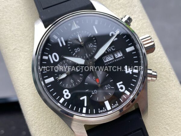 BLS Factory IWC Pilot Chronograph IW388111 41mm Arabic Numerals Black Dial (1) BLS Factory IWC Pilot Chronograph IW388111 41mm Arabic Numerals Black Dial