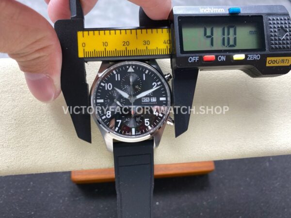BLS Factory IWC Pilot Chronograph IW388111 41mm Arabic Numerals Black Dial (9) BLS Factory IWC Pilot Chronograph IW388111 41mm Arabic Numerals Black Dial