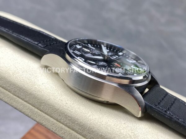 BLS Factory IWC Pilot Chronograph IW388111 41mm Leather Strap Arabic Numerals Black Dial (4) BLS Factory IWC Pilot Chronograph IW388111 41mm Leather Strap Arabic Numerals Black Dial