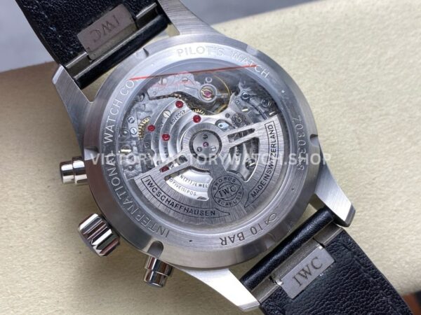BLS Factory IWC Pilot Chronograph IW388111 41mm Leather Strap Arabic Numerals Black Dial (6) BLS Factory IWC Pilot Chronograph IW388111 41mm Leather Strap Arabic Numerals Black Dial