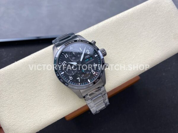 BLS Factory IWC Pilot Chronograph IW388307 41mm Full Steel Arabic Numerals Black Dial (10) BLS Factory IWC Pilot Chronograph IW388307 41mm Full Steel Arabic Numerals Black Dial