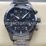 BLS Factory IWC Pilot Chronograph IW388307 41mm Full Steel Arabic Numerals Black Dial (4) BLS Factory IWC Pilot Chronograph IW388307 41mm replica watch