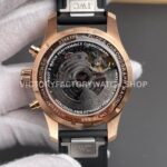BLS Factory IWC Pilot Chronograph IW388309 41mm Rose Gold Rubber Strap Arabic Numerals Black Dial (5) BLS Factory IWC Pilot Chronograph IW388309 41mm Rose Gold Rubber Strap Arabic Numerals Black Dial