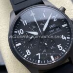 BLS Factory IWC Pilot Chronograph Top Gun IW388106 41mm Ceramic Rubber Strap Black Dial (9) BLS Factory IWC Pilot Chronograph Top Gun IW388106 41mm Ceramic Rubber Strap Black Dial