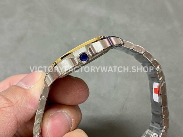 BV Factory Cartier Santos W2SA0007 35.1mm Yellow Gold Steel Roman Numerals White Dial (4) BV Factory Cartier Santos W2SA0007 35.1mm Yellow Gold Steel Roman Numerals White Dial