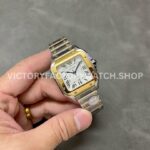 BV Factory Cartier Santos W2SA0007 35.1mm Yellow Gold Steel Roman Numerals White Dial (9) BV Factory Cartier Santos W2SA0007 35.1mm Yellow Gold Steel Roman Numerals White Dial