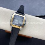 BV Factory Cartier Santos W2SA0030 39.8mm Yellow Gold Bezel Leather Strap Roman Numerals Grey Dial