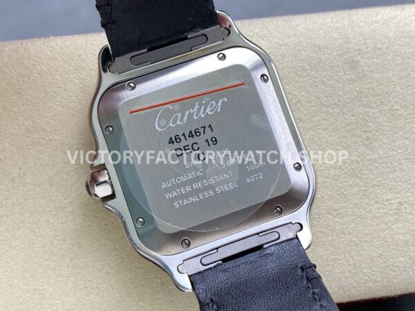 BV Factory Cartier Santos W2SA0030 39.8mm Yellow Gold Bezel Leather Strap Roman Numerals Grey Dial