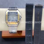 BV Factory Cartier Santos W2SA0030 39.8mm Yellow Gold Bezel Roman Numerals Grey Dial