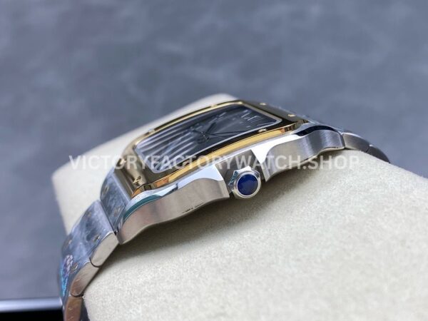 BV Factory Cartier Santos W2SA0030 39.8mm Yellow Gold Bezel Roman Numerals Grey Dial