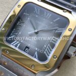 BV Factory Cartier Santos W2SA0030 39.8mm Yellow Gold Bezel Roman Numerals Grey Dial