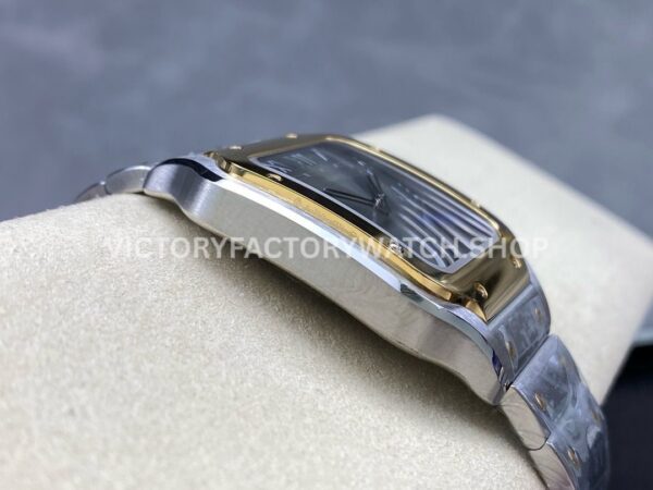 BV Factory Cartier Santos W2SA0030 39.8mm Yellow Gold Bezel Roman Numerals Grey Dial