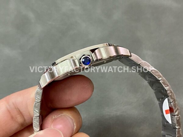BV Factory Cartier Santos WSSA0009 39.8mm Full Steel Roman Numerals White Dial (7) BV Factory Cartier Santos WSSA0009 39.8mm Full Steel Roman Numerals White Dial