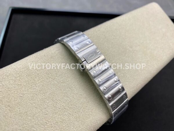BV Factory Cartier Santos WSSA0029 35.1mm Full Steel Roman Numerals White Dial (5) BV Factory Cartier Santos WSSA0029 35.1mm Full Steel Roman Numerals White Dial