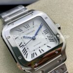 BV Factory Cartier Santos WSSA0029 35.1mm Full Steel Roman Numerals White Dial (8) BV Factory Cartier Santos WSSA0029 35.1mm Full Steel Roman Numerals White Dial