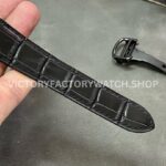 BV Factory Cartier Santos WSSA0039 39.8mm Black Steel Leather Strap Roman Numerals Black Dial