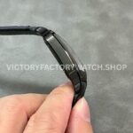 BV Factory Cartier Santos WSSA0039 39.8mm Black Steel Leather Strap Roman Numerals Black Dial