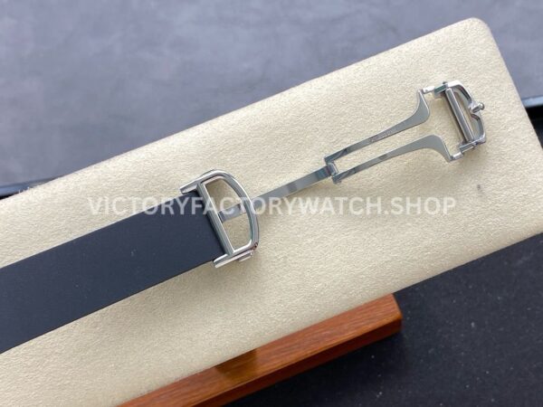 BV Factory Cartier Santos WSSA0039 39.8mm Steel Rubber Strap Roman Numerals Black Dial (1) BV Factory Cartier Santos WSSA0039 39.8mm Black Steel Rubber Strap Roman Numerals Black Dial