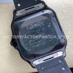 BV Factory Cartier Santos WSSA0039 39.8mm Steel Rubber Strap Roman Numerals Black Dial (2) BV Factory Cartier Santos WSSA0039 39.8mm Black Steel Rubber Strap Roman Numerals Black Dial