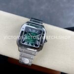 BV Factory Cartier Santos WSSA0061 35.1mm Full Steel Roman Numerals Green Dial (1) BV Factory Cartier Santos WSSA0061 35.1mm Full Steel Roman Numerals Green Dial