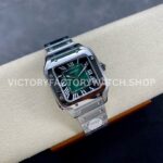 BV Factory Cartier Santos WSSA0061 35.1mm Full Steel Roman Numerals Green Dial (3) BV Factory Cartier Santos WSSA0061 35.1mm Full Steel Roman Numerals Green Dial