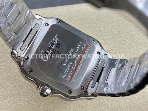BV Factory Cartier Santos WSSA0061 35.1mm Full Steel Roman Numerals Green Dial (5) BV Factory Cartier Santos WSSA0061 35.1mm Full Steel Roman Numerals Green Dial