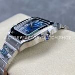 BV Factory Cartier Santos WSSA0063 35.1mm Full Steel Roman Numerals Blue Dial (2) BV Factory Cartier Santos WSSA0063 35.1mm Full Steel Roman Numerals Blue Dial