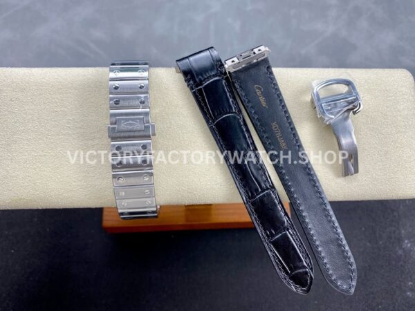 BV Factory Cartier Santos WSSA0063 35.1mm Full Steel Roman Numerals Blue Dial (5) BV Factory Cartier Santos WSSA0063 35.1mm Full Steel Roman Numerals Blue Dial