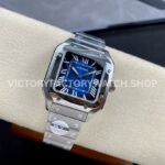 BV Factory Cartier Santos WSSA0063 35.1mm Full Steel Roman Numerals Blue Dial (6) BV Factory Cartier Santos WSSA0063 35.1mm Full Steel Roman Numerals Blue Dial