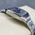 BV Factory Cartier Santos WSSA0063 35.1mm Full Steel Roman Numerals Blue Dial (8) BV Factory Cartier Santos WSSA0063 35.1mm Full Steel Roman Numerals Blue Dial
