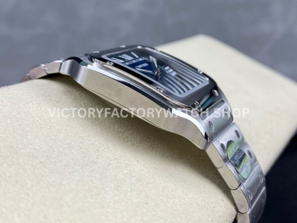 BV Factory Cartier Santos WSSA0063 35.1mm Full Steel Roman Numerals Blue Dial (8) BV Factory Cartier Santos WSSA0063 35.1mm Full Steel Roman Numerals Blue Dial