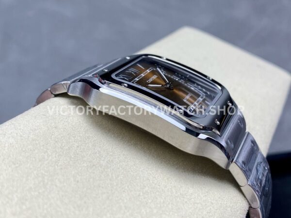 BV Factory Cartier Santos WSSA0064 39.8mm Full Steel Roman Numerals Brown Dial