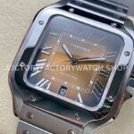 BV Factory Cartier Santos WSSA0064 39.8mm Full Steel Roman Numerals Brown Dial