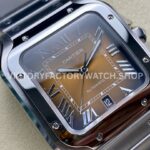 BV Factory Cartier Santos WSSA0064 39.8mm Full Steel Roman Numerals Brown Dial