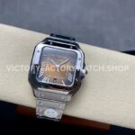 BV Factory Cartier Santos WSSA0064 39.8mm Full Steel Roman Numerals Brown Dial