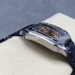 BV Factory Cartier Santos WSSA0064 39.8mm Steel Leather Strap Roman Numerals Brown Dial (2) BV Factory Cartier Santos WSSA0064 39.8mm Steel Leather Strap Roman Numerals Brown Dial