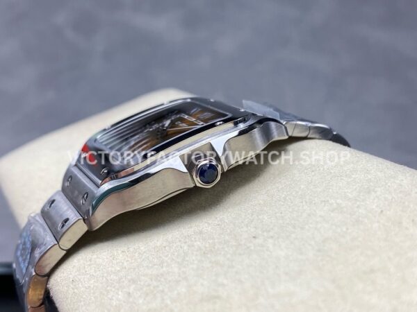 BV Factory Cartier Santos WSSA0065 35.1mm Full Steel Roman Numerals Brown Dial