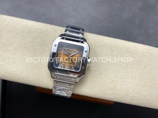 BV Factory Cartier Santos WSSA0065 35.1mm Full Steel Roman Numerals Brown Dial