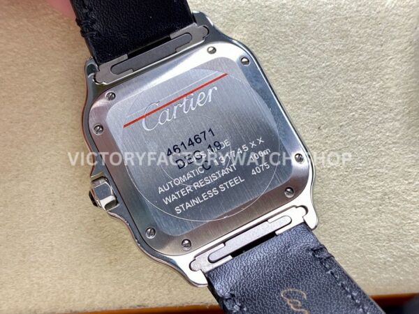 BV Factory Cartier Santos WSSA0065 35.1mm Steel Leather Strap Roman Numerals Brown Dial (3) BV Factory Cartier Santos WSSA0065 35.1mm Steel Leather Strap Roman Numerals Brown Dial