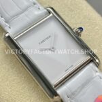 DR Factory Cartier Tank Louis Cartier Special Edition 22mm Steel White Leather Strap White Dial (1) DR Factory Cartier Tank Louis Cartier Special Edition 22mm Steel White Leather Strap White Dial