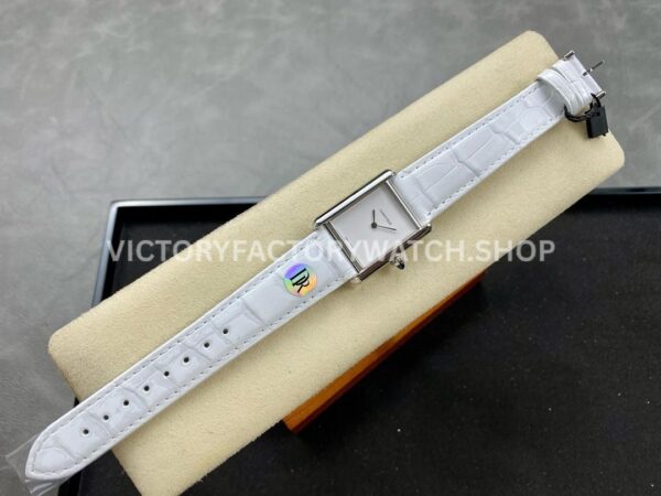 DR Factory Cartier Tank Louis Cartier Special Edition 22mm Steel White Leather Strap White Dial (9) DR Factory Cartier Tank Louis Cartier Special Edition 22mm Steel White Leather Strap White Dial