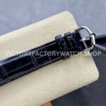 DR Factory Cartier Tank Louis WSTA0071 22mm Steel Black Leather Strap Black Dial