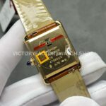 DR Factory Cartier Tank Louis W1529756 25.5mm Yellow Gold Brown Leather Strap Roman numerals Silver Dial (1) DR Factory Cartier Tank Louis W1529756 25.5mm Yellow Gold Brown Leather Strap Roman numerals Silver Dial