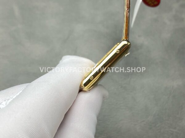 DR Factory Cartier Tank Louis W1529756 25.5mm Yellow Gold Brown Leather Strap Roman numerals Silver Dial (7) DR Factory Cartier Tank Louis W1529756 25.5mm Yellow Gold Brown Leather Strap Roman numerals Silver Dial