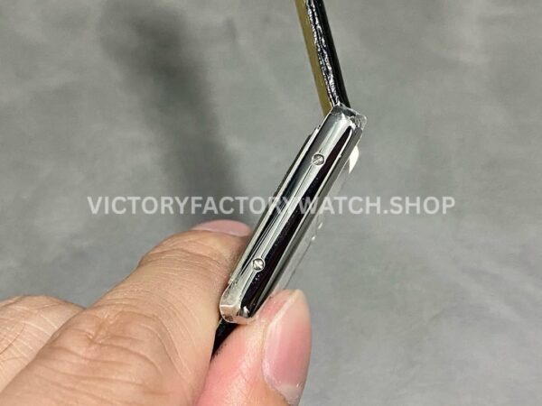 DR Factory Cartier Tank Louis WSTA0042 22mm Steel Black Leather Strap Roman numerals Silver Dial (3) DR Factory Cartier Tank Louis WSTA0042 22mm Steel Black Leather Strap Roman numerals Silver Dial