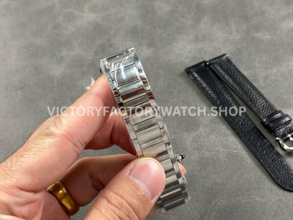 DR Factory Cartier Tank Louis WSTA0051 22mm Full Steel Roman numerals Silver Dial (2) DR Factory Cartier Tank Louis WSTA0051 22mm Full Steel Roman numerals Silver Dial