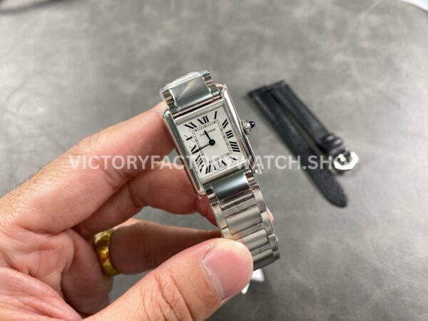 DR Factory Cartier Tank Louis WSTA0051 22mm Full Steel Roman numerals Silver Dial (3) DR Factory Cartier Tank Louis WSTA0051 22mm Full Steel Roman numerals Silver Dial